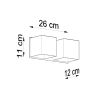 Applique Aluminium Blanc G9 2 Quad