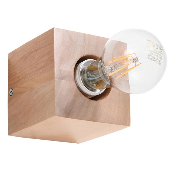 Applique Bois Bois Naturel E27 1 Ariz