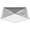 Plafonnier PVC Argent E27 2 Hexa
