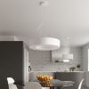 Suspension Tissu Blanc E27 5 Saturno