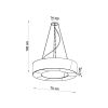 Suspension Tissu Noir E27 6 Saturno