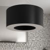 Suspension Tissu Noir E27 6 Saturno