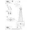 Suspension Tissu Noir E27 5 Skala