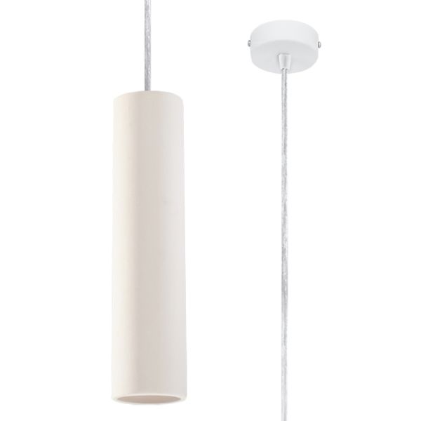 Suspension Céramique Blanc GU10 1 Nancy