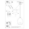 Suspension Céramique Blanc E27 1 Flawiusz