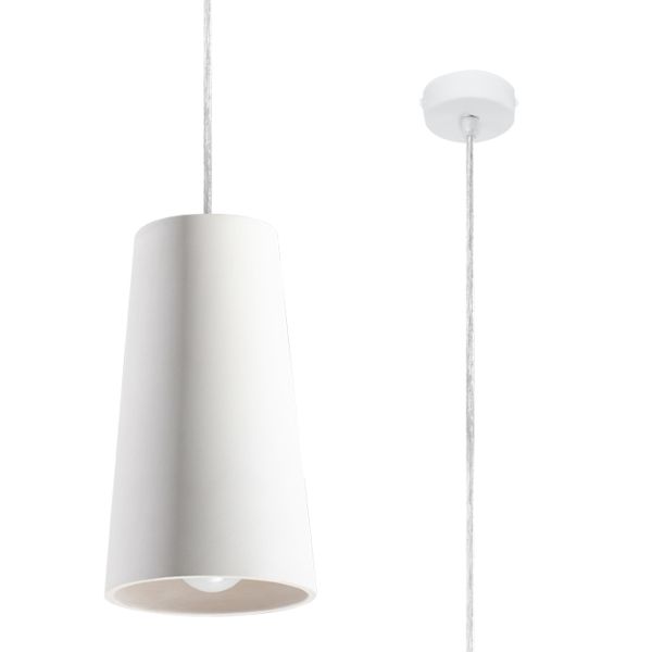 Suspension Céramique Blanc E27 1 Gulcan