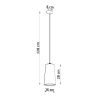 Suspension Céramique Blanc E27 1 Gulcan