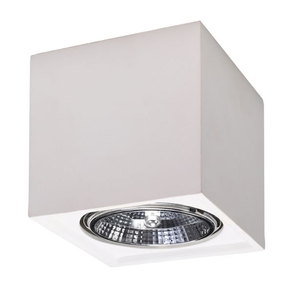 Plafonnier Céramique Blanc GU10/ES111 1 Seida
