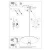 Suspension Acier Noir E27 1 Flavio