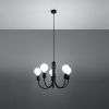 Suspension Acier Noir E27 5 Piccolo