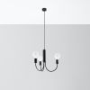 Suspension Acier Noir E27 3 Piccolo