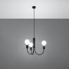 Suspension Acier Noir E27 3 Piccolo