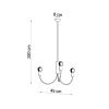 Suspension Acier Noir E27 3 Piccolo
