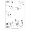 Suspension Acier Noir E27 3 Piccolo