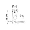 Lampe à poser Acier Blanc E27 1 Arby