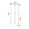 Suspension Acier Noir/Chromé G9 3 Mozaica Line