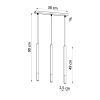Suspension Acier Noir/Cuivre G9 3 Mozaica Line