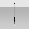 Suspension Acier Noir/Chromé GU10 1 Loopez