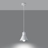 Suspension Acier Blanc E27 1 Taleja