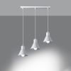 Suspension Acier Blanc E27 3 Taleja