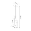 Suspension Acier Noir/Bois Naturel GU10 3 Pablo