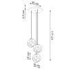 Suspension Acier Blanc E27 3 Tulos