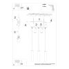 Suspension Acier Blanc GU10 5 Ring