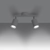 Plafonnier Acier Blanc GU10 2 Lemmi