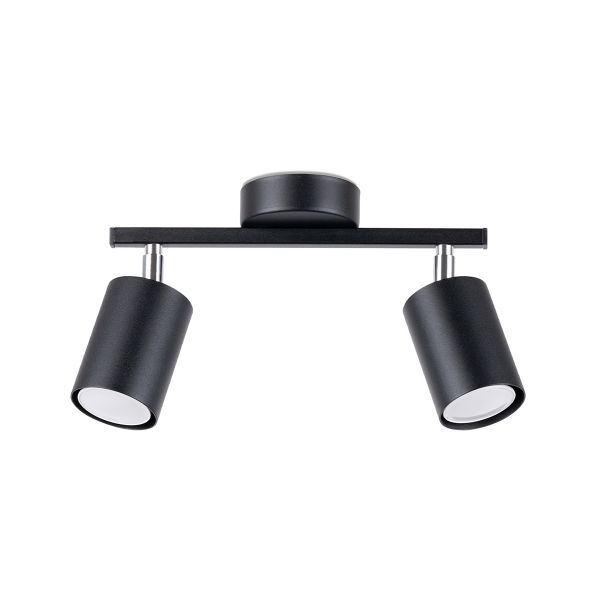 Plafonnier Acier Noir GU10 2 Lemmi