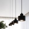 Suspension Acier Noir E27 3 Savar