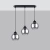 Suspension Acier Noir E27 3 Alino
