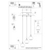 Suspension Acier Noir E27 3 Alino