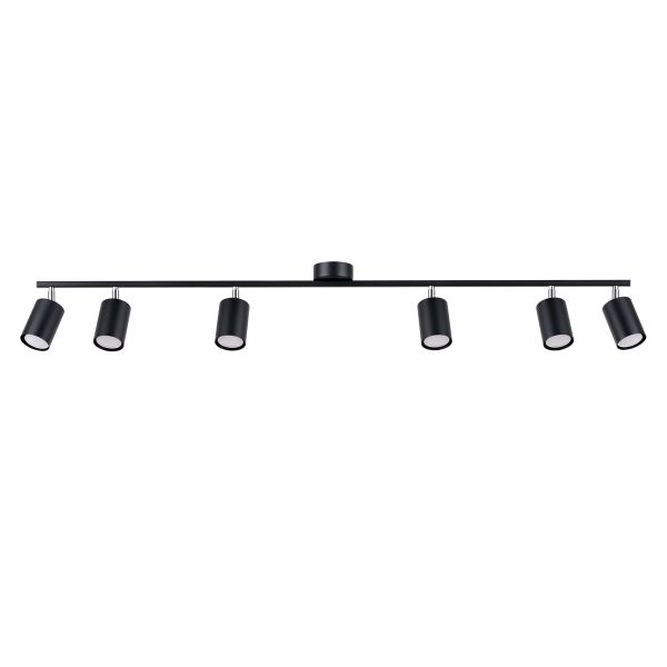 Plafonnier Acier Noir GU10 6 Lemmi