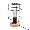 Lampe à poser Acier Bois/Noir E27 1 Gotto