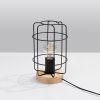 Lampe à poser Acier Bois/Noir E27 1 Gotto