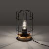 Lampe à poser Acier Bois/Noir E27 1 Gotto