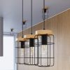 Lampe à poser Acier Bois/Noir E27 1 Gotto