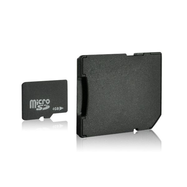 Carte mémoire MicroSD / TF de 4GB avec adaptateur pour Slot SD