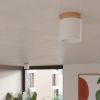 Plafonnier Bois Blanc/Bois Naturel GU10 1 Rif