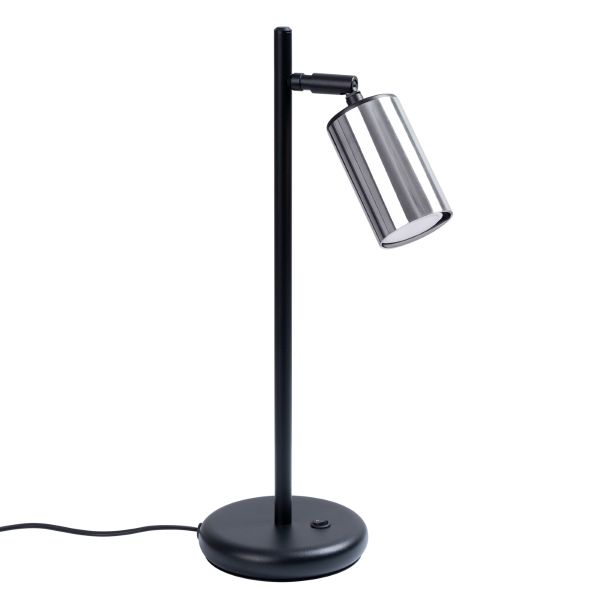 Lampe à poser Acier Noir/Chromé GU10 1 Winx