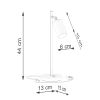 Lampe à poser Acier Noir/Chromé GU10 1 Winx