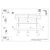 Plafonnier Acier Noir/Cuivre GU10 3 Winx Line