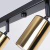 Plafonnier Acier Or/Noir GU10 6 Winx Line