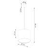 Suspension Tissu Blanc E27 1 Nova 30