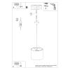 Suspension Tissu Blanc E27 1 Nova 30