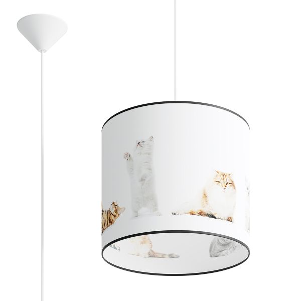 Suspension PVC Multicolore E27 1 Chat 30