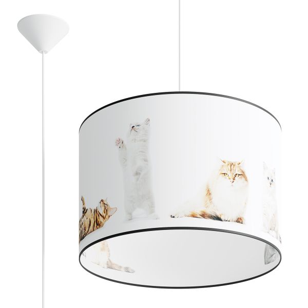 Suspension PVC Multicolore E27 1 Chat 40
