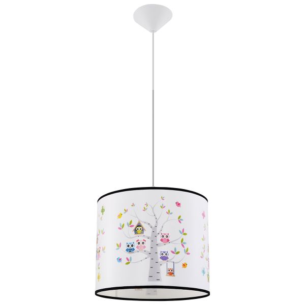 Suspension PVC Multicolore E27 1 Hibou 30