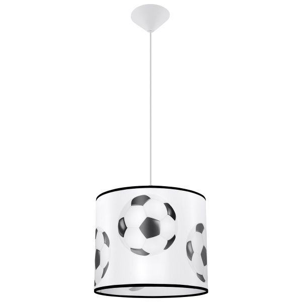 Suspension PVC Blanc noir E27 1 Football A30
