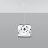 Suspension PVC Blanc noir E27 1 Football A30